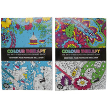 Colour Therapy Adult A4 64 Pages Soft Back Anti Stress Colouring Book
