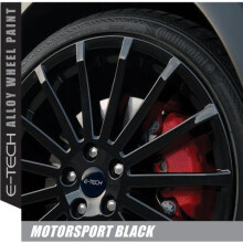E-tech Motorsport Black Chip Resistant Satin Alloy Wheel Paint 400ml -