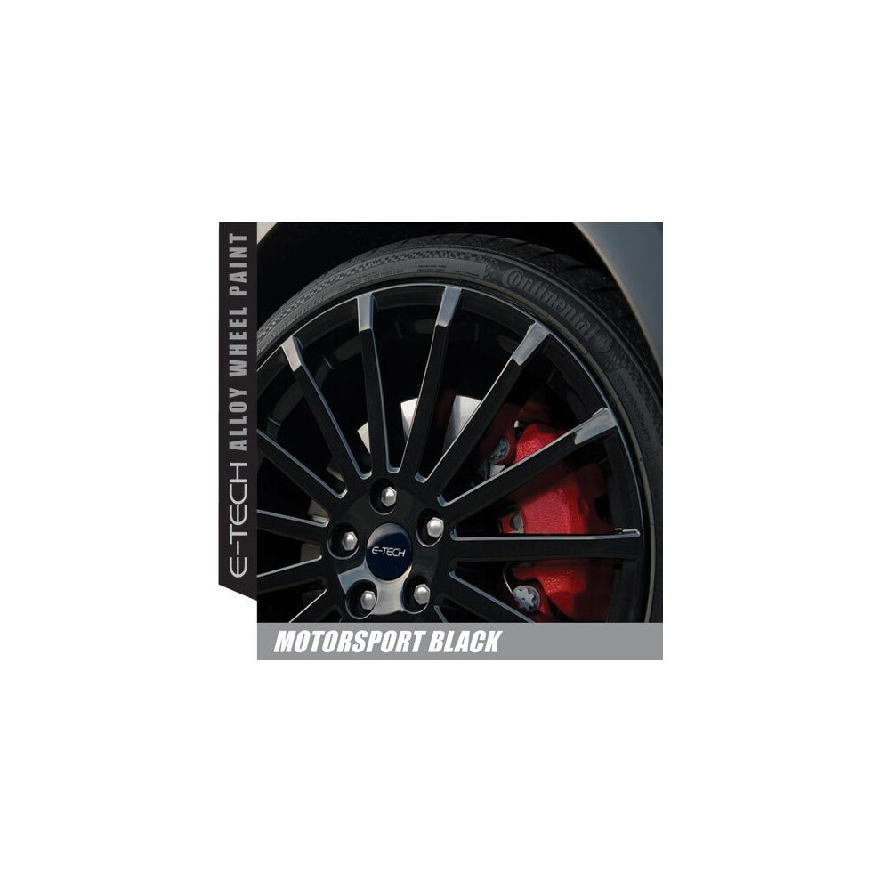 E-Tech Motorsport Chip Resistant Satin Alloy Wheel Paint 400Ml - Black 5018413096065