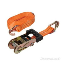 6m x 38mm Silverline Rubber-handled Cargo Lash - 346857 Rubberhandled Tie Down -  silverline 6m x 38mm cargo lash 346857 rubberhandled tie down strap