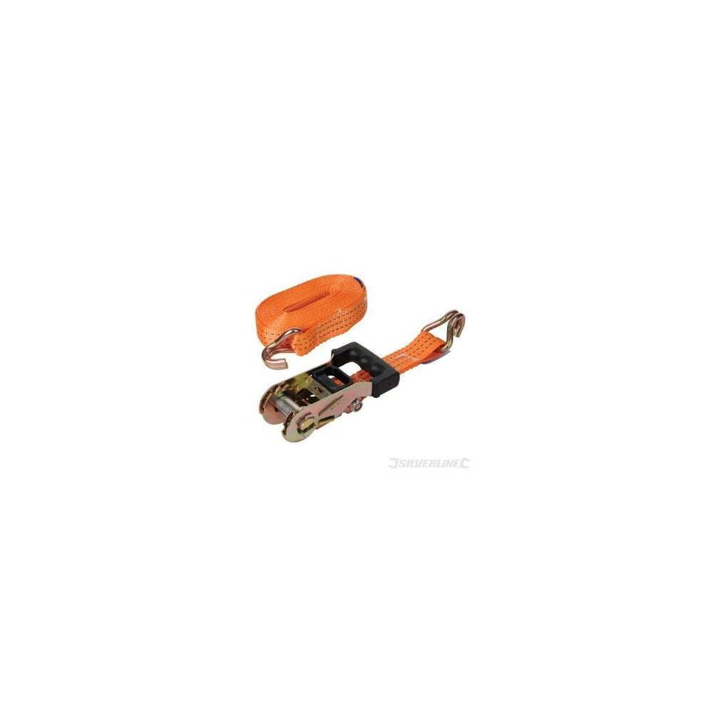 6m x 38mm Silverline Rubber-handled Cargo Lash - 346857 Rubberhandled Tie Down -  silverline 6m x 38mm cargo lash 346857 rubberhandled tie down strap