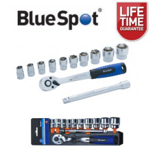 BlueSpot 12 Pc 3/8" Dr Ratchet & Socket Set 10mm - 24mm + Extension Bar 01502