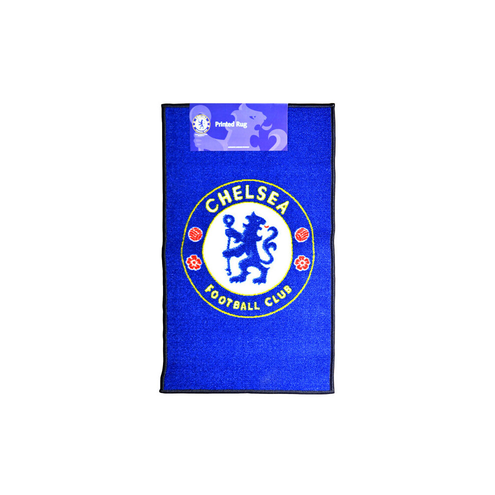 Spot On Gifts Chelsea Printed Crest Rug - Fc Official Football New Mat - Chelsea Rug Fc Official Football New Mat Black