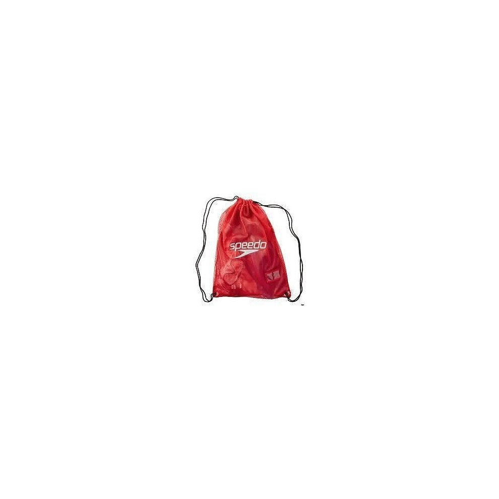 Red Speedo Equipment Mesh Wet Kit Swim Bag - 100% Polyester Quick Drying - Red Speedo Equipment Mesh Wet Kit Bag 100% Polyester Quick Drying Swimming