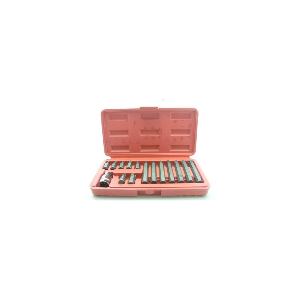 15 Piece Torque Bit & Socket Set - 15Pc Torx Drive Case Star Amtech Adaptor New - Bit Torque Set 15Pc Torx Drive Case Socket Star Amtech Adaptor New 5032759003433