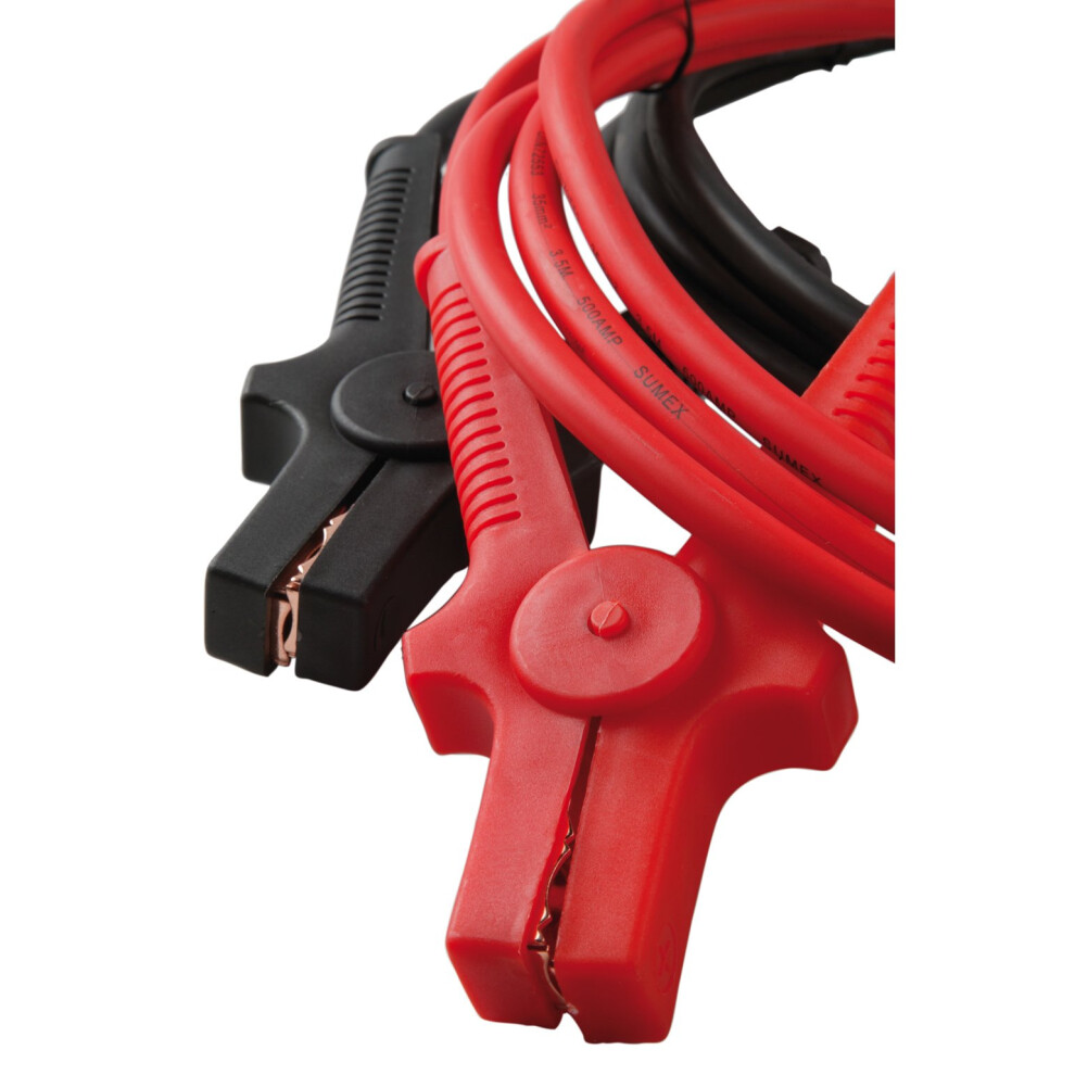 500 Amp Gs-Tuv Booster Cables - Sumex 1224V 45M Heavy Duty Jump Start Cable - Sumex 1224V 45M Heavy Duty Jump Start Booster Cable Leads Petrol Red/Black 8424332270078