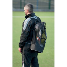 Black Tubular 3 Ball Match Bag - Precision Training Shoulder Strap Holds - precision 3 ball tubular bag training shoulder strap holds footballs