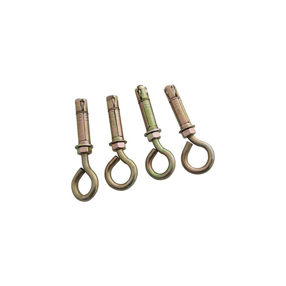 4pc 10mm Closed Hook Bolts - Amtech S5970 Heavy Duty Eye Rawl Shield Wall -  hook bolts 10mm closed amtech s5970 4pc heavy duty eye rawl shield wall-image-OPC-PCJGPT-NEW