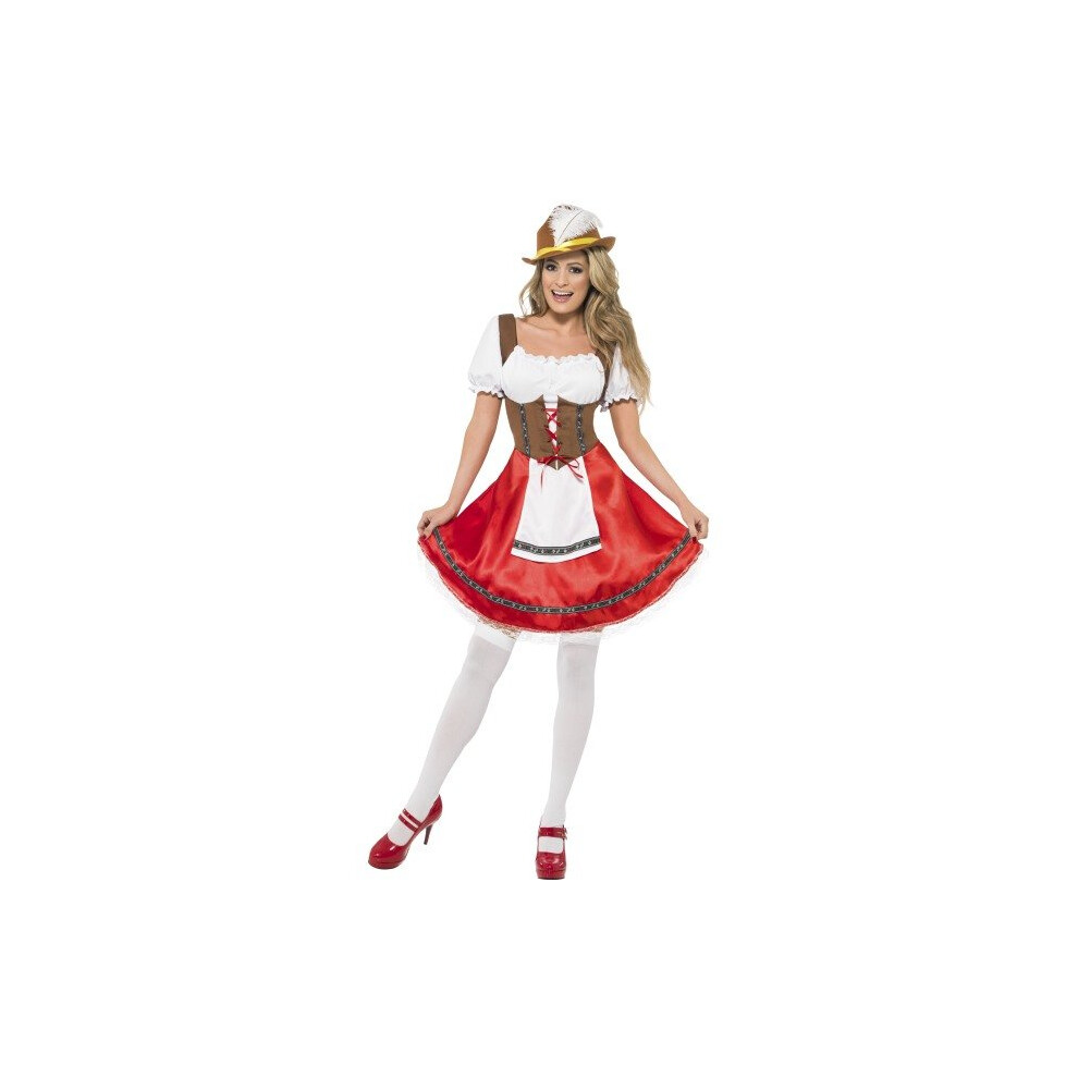 Smiffy's Adult Women's Bavarian Wench Costume, Dress With Attached Apron, Not,Specified