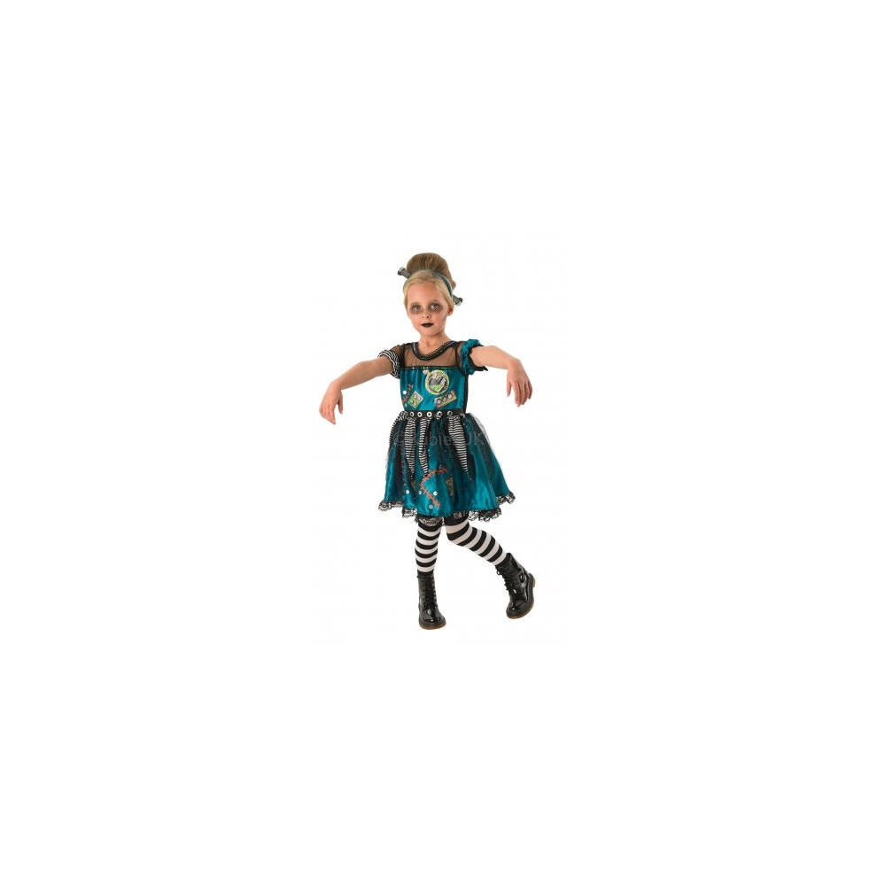 Large Girls Frankenstein Costume -  frankie girl costume halloween fancy dress frankenstein outfit girls kids children age 310