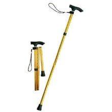 Adjustable Folding Walking Stick, Contour Grip, Aluminium Shaft - walking stick adjustable folding 2 easy lightweight aluminium brand new blackspur