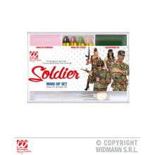 Soldier Make Up Set - Make 4 Sticks Remover Applicato Sfx Army Milita - makeup soldier set 4 sticks remover applicato sfx army milita