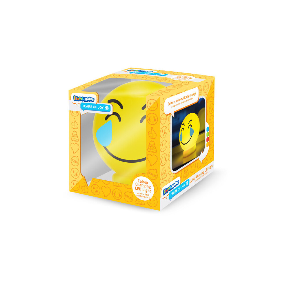 Plastic Tears Of Joy Emoticon Illumi-mate Light, Yellow - Light New Illumimate -  light new illumimate tears joy emoji colour changing led emoticon