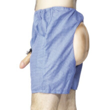 Blue Men's Bum & Willy Shorts -  shorts bum willy stag party night mens