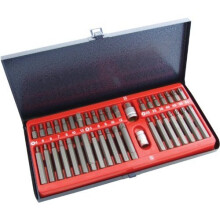 40pc Power Bit Set - Torx Star Spline 12 38 Drive Hex Socket Chrome Vanadium -  set torx star spline 12 38 drive 40pc power bit hex socket chrome