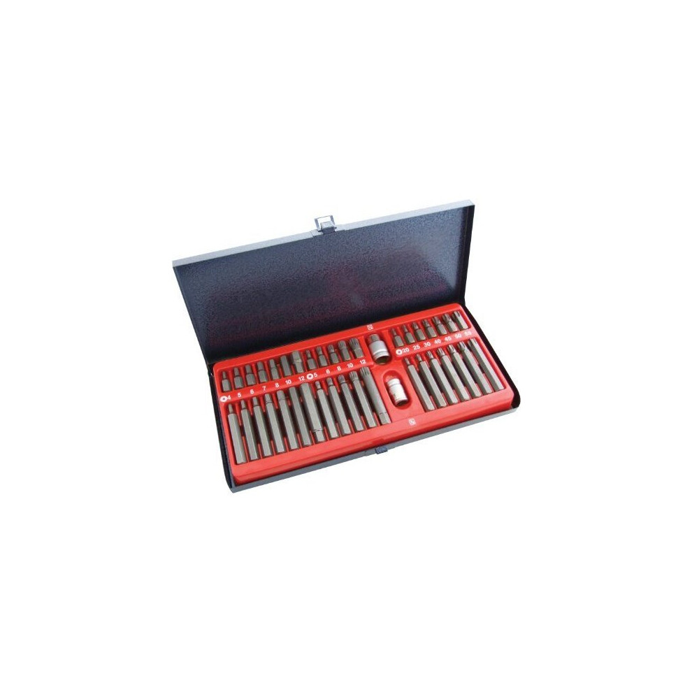 40pc Power Bit Set - Torx Star Spline 12 38 Drive Hex Socket Chrome Vanadium -  set torx star spline 12 38 drive 40pc power bit hex socket chrome
