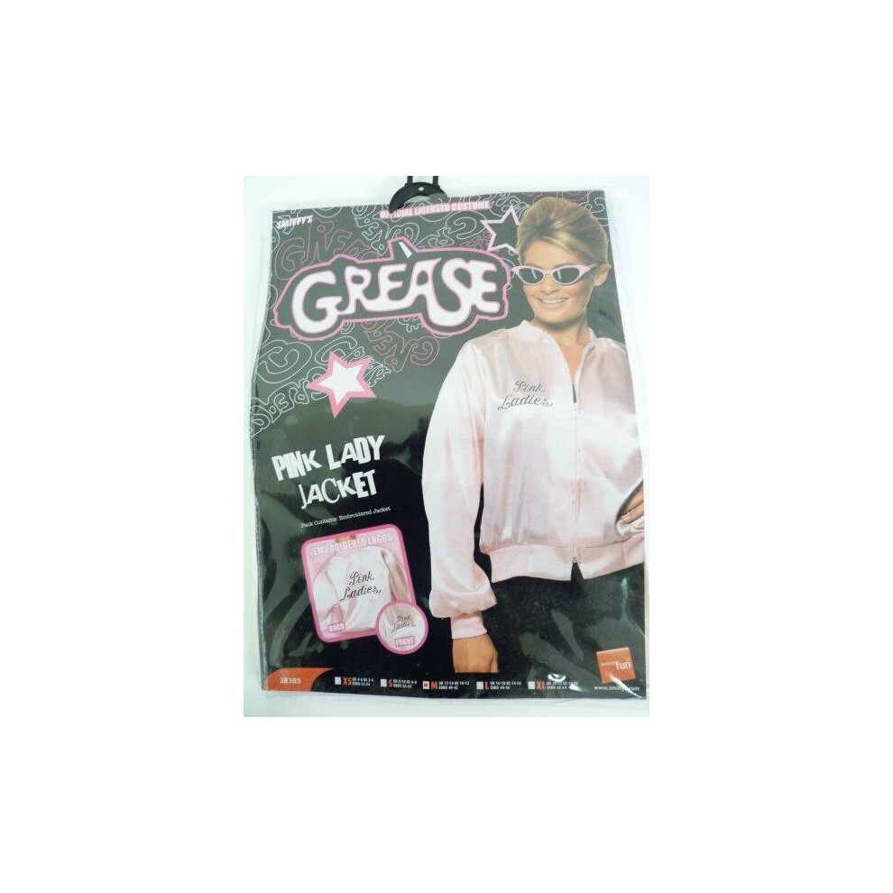 Grease Pink Lady Jacket Ladies Fancy Dress Costume
