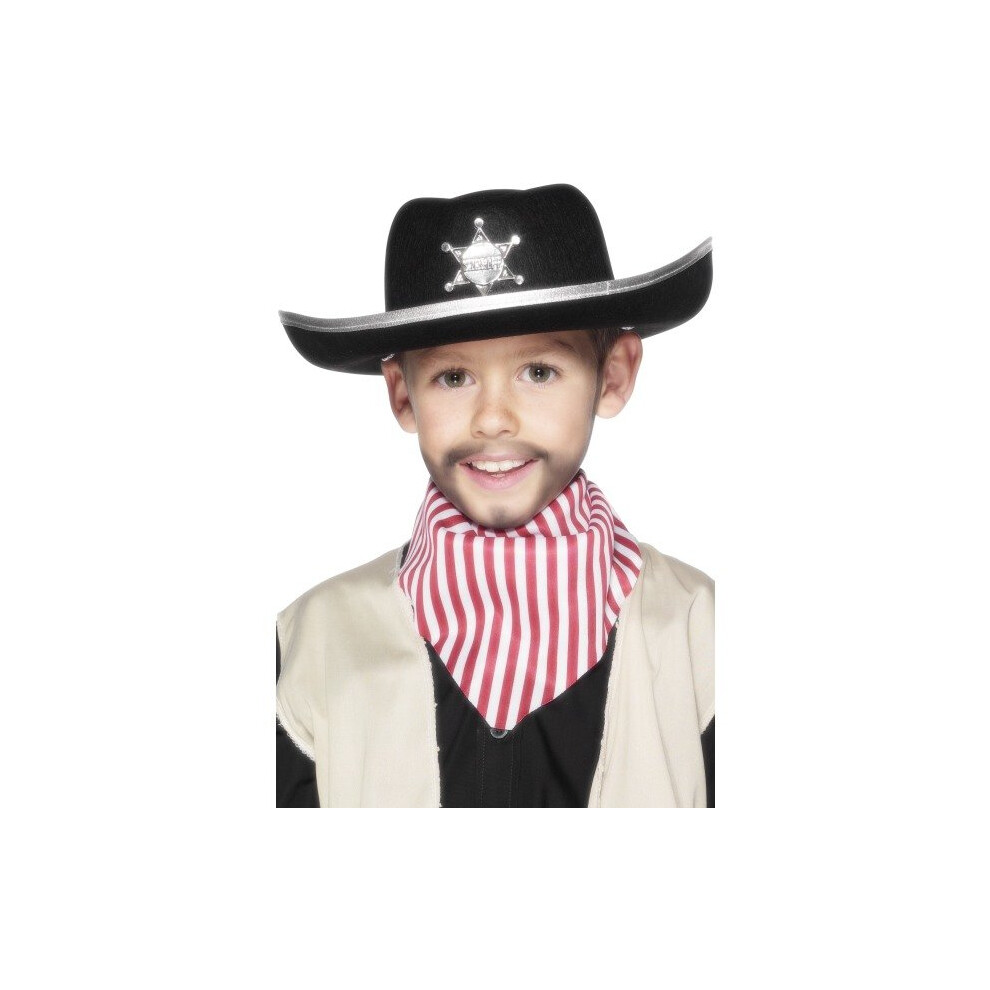 Smiffy's 99729 Special Sheriff Cowboy Felt Hat - Hat Sheriff Fancy Dress Cowboy Boys Accessory Costume Black