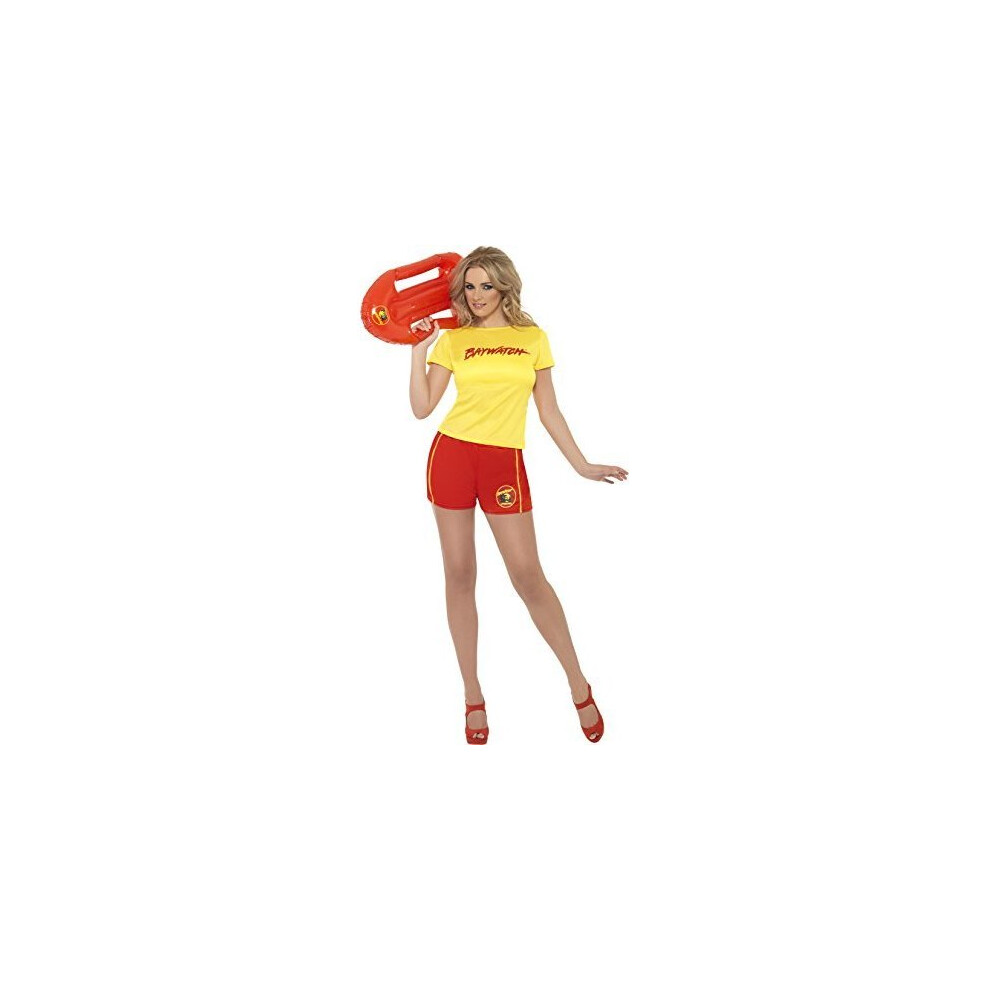 Smiffy's Large Ladies Casual Baywatch Costume - Baywatch Costume Fancy Dress Ladies Lifeguard Beach Womens 90S Outfit