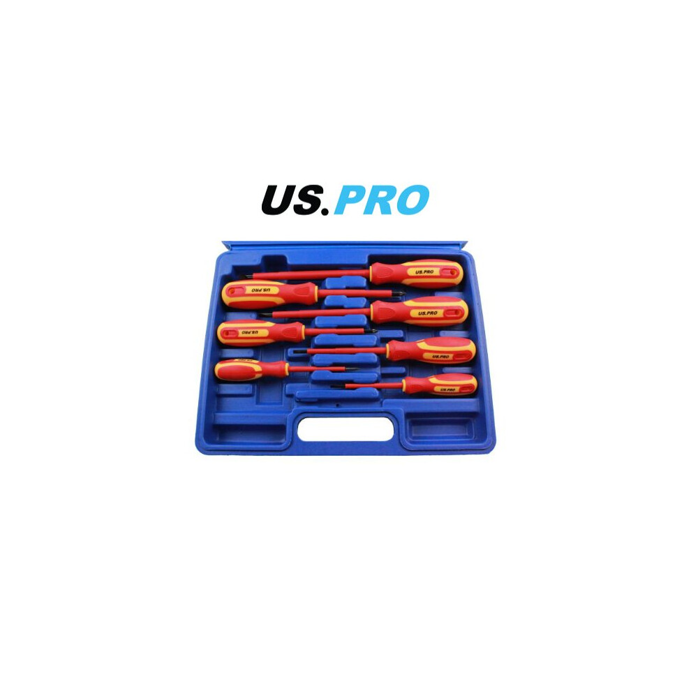 US PRO 7pc Insulated Electricians Screwdriver Set 1606