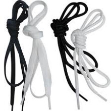 140cm Black Flat Trainer Laces - Precision Training -  flat laces precision training black 140cm