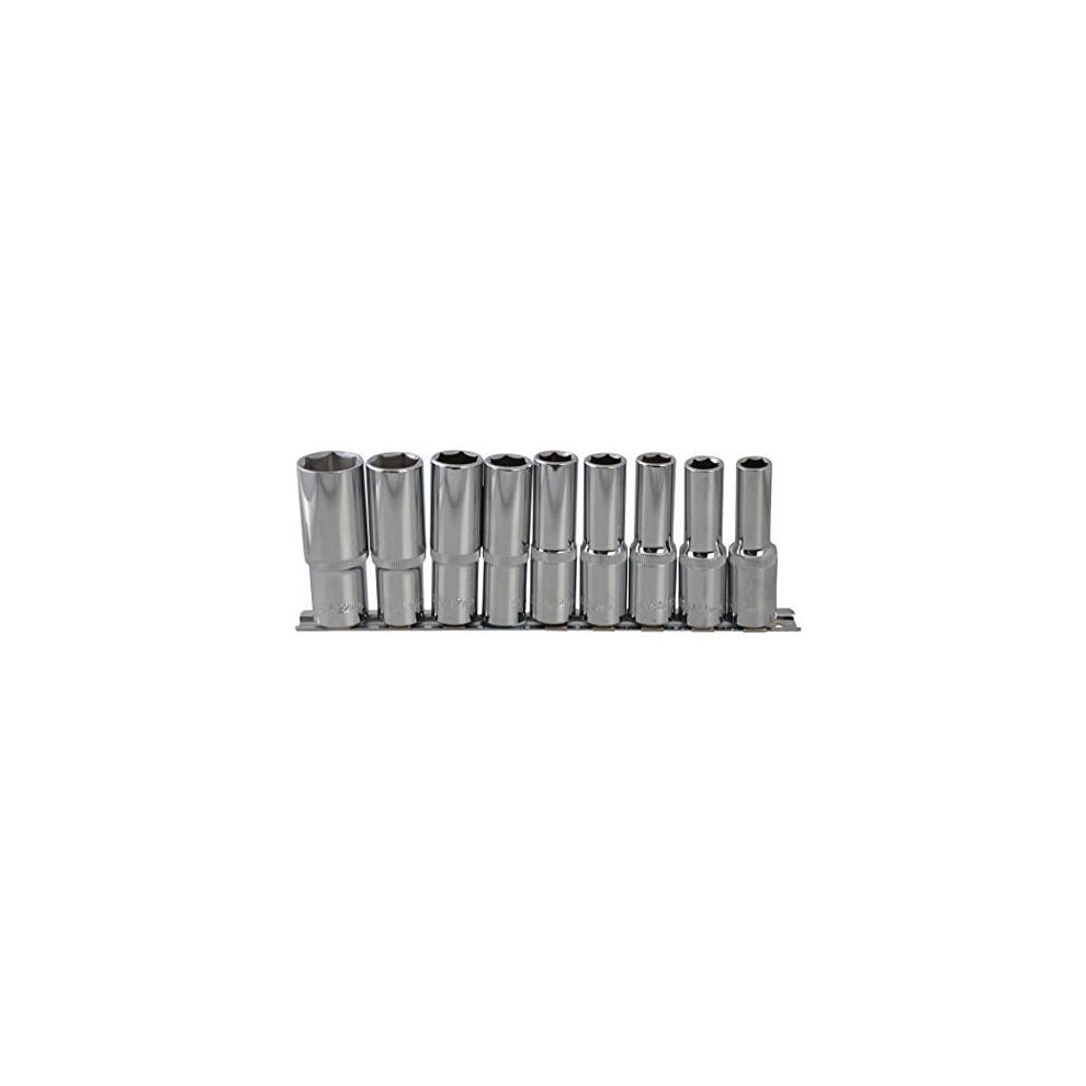 Blue Spot 01541 9 Piece 1/2 Inch Deep Metric Sockets - Socket Set Drive Square -  deep socket set metric 9 drive square 12in bluespot tools 01541