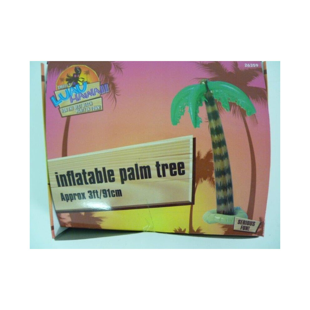 Smiffy's 3Ft Inflatable Palm Tree - Hawaiian Party Fancy Dress Beach Tropical - Palm Tree Inflatable 3Ft Hawaiian Party Fancy Dress Beach
