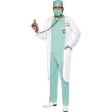 Doctor Men's Costume Uomo: Medium White - Mens Fancy Dress Adult Hospital - doctor costume mens fancy dress adult hospital surgeon outfit smiffys