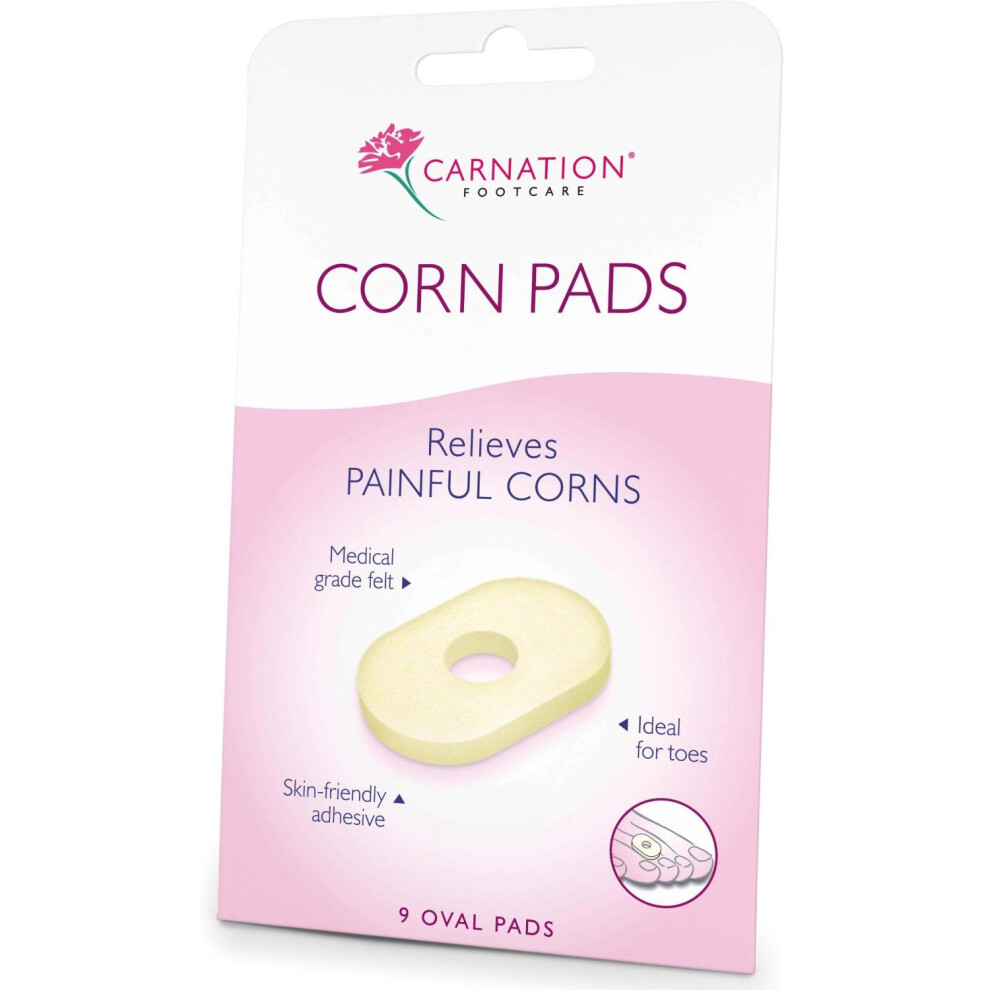 Carnation Footcare Oval Corn Pads - 9 Corns - Corn Pads Carnation Oval 9 Corns