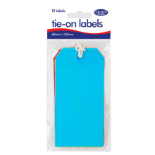 County Stationery Tie On Labels - Assorted Colours 10 X 12 Packs - county stationery tie labels assorted colours 10 x 12 packs
