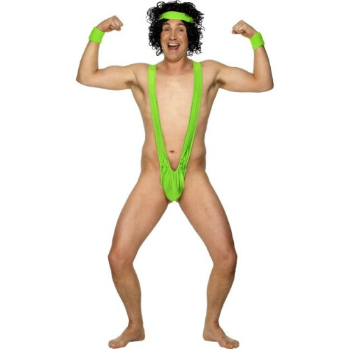 Lime Green Borat borat mankini fancy costume dress mens