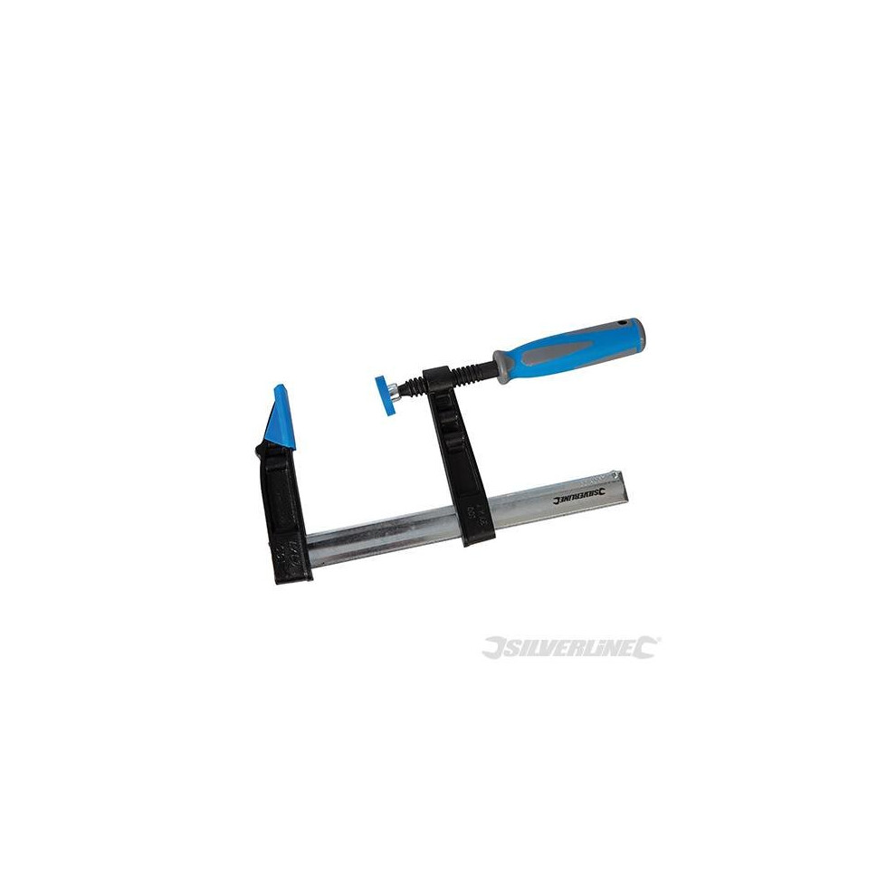 Silverline F-clamp Heavy Duty (deep Capacity) 200 x 100mm - Deep Capacity -  silverline heavy duty deep x capacity 200 fclamp 100mm 282369