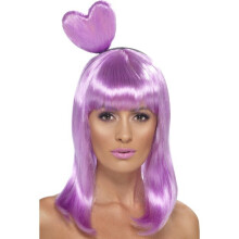 Smiffy's Candy Queen Wig - Lilac - wig candy queen lilac katy heart dress smiffys perry fancy