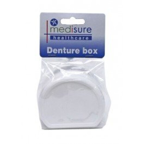 Medisure Denture Storage Box - Deep Bath Rinsing Lid Careclean -  denture box medisure deep bath rinsing lid careclean