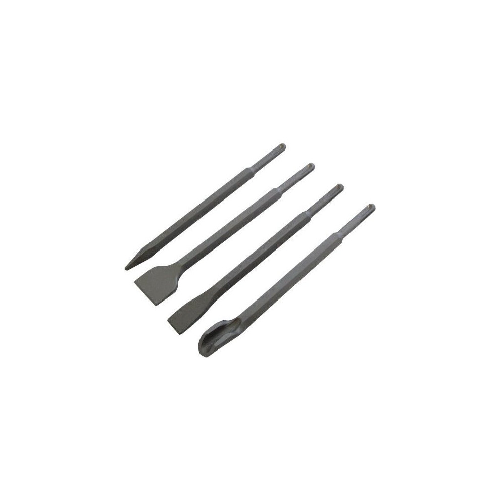 4Pc Sds Chisel Set - Plus Flat Point Hammer Drills Groove Gouge Amtech - Sds Chisel Set 4Pc Plus Flat Point Hammer Drills Groove Gouge Amtech 5032759017546