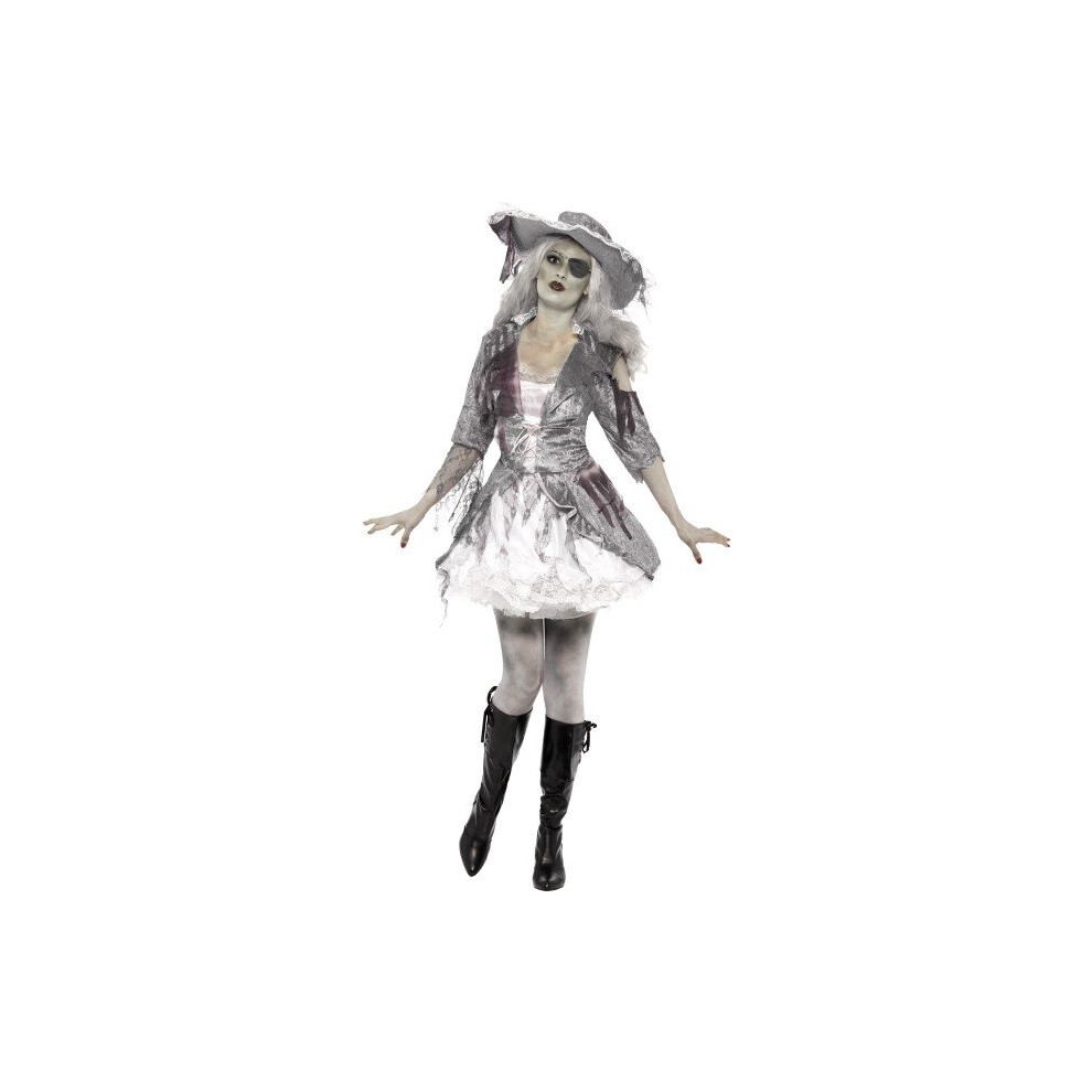 Smiffy's Women's Ghost Ship Pirate Treasure Costume, Dress And Hat, Ghost Ship, Not,Specified