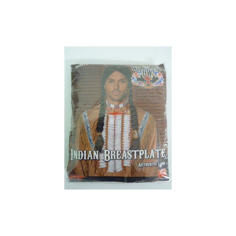 Smiffy's Adult's Authentic Native Breastplate - Western Breast Plate Beaded - Western Authentic Breast Plate Beaded Breastplate Fancy Multicolor