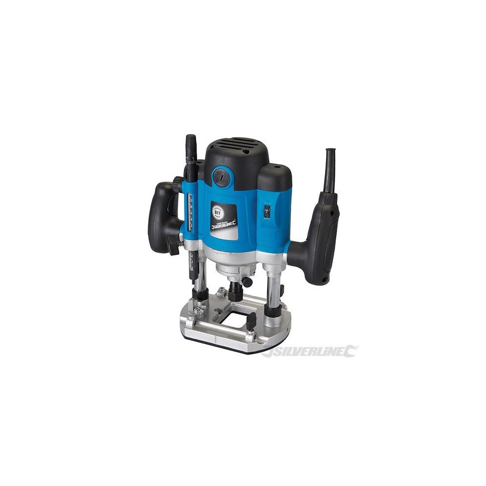 Silverline Diy 1500w Plunge Router 1/2" 1500w - 12 264895 -  1500w router 12 plunge silverline diy 264895