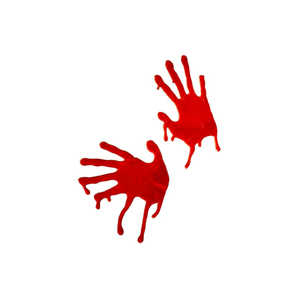 Smiffy's Horrible Blooded Hands Window Decoration - Halloween Bloody Fancy - Halloween Window Hands Decoration Bloody Fancy Dress Blooded Prints