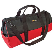 Am-Tech 24'' Heavy Duty Tool Bag Pro - 24 Storage, Water-Resistant, Multi-Purpose DIY Bag with Reinforced Rim & Detachable Strap (N0525)