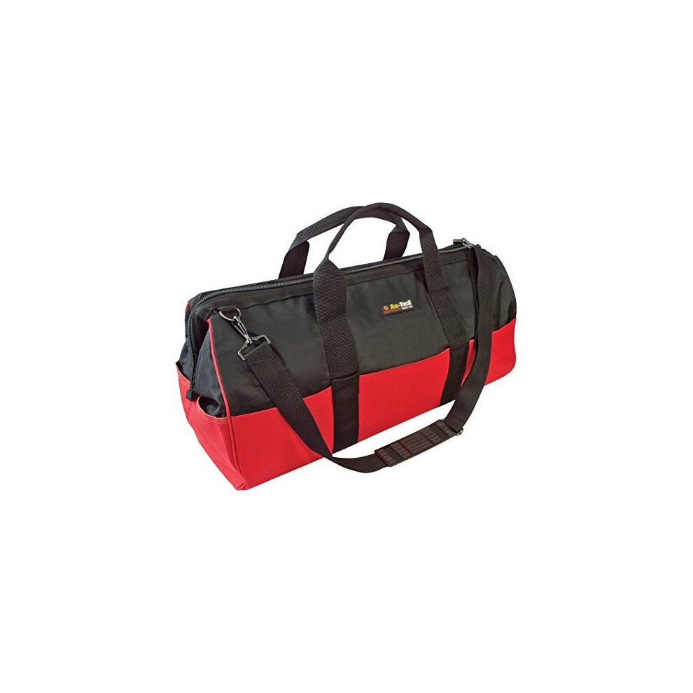 Am-Tech 24'' Heavy Duty Tool Bag Pro - 24 Storage, Water-Resistant, Multi-Purpose DIY Bag with Reinforced Rim & Detachable Strap (N0525)