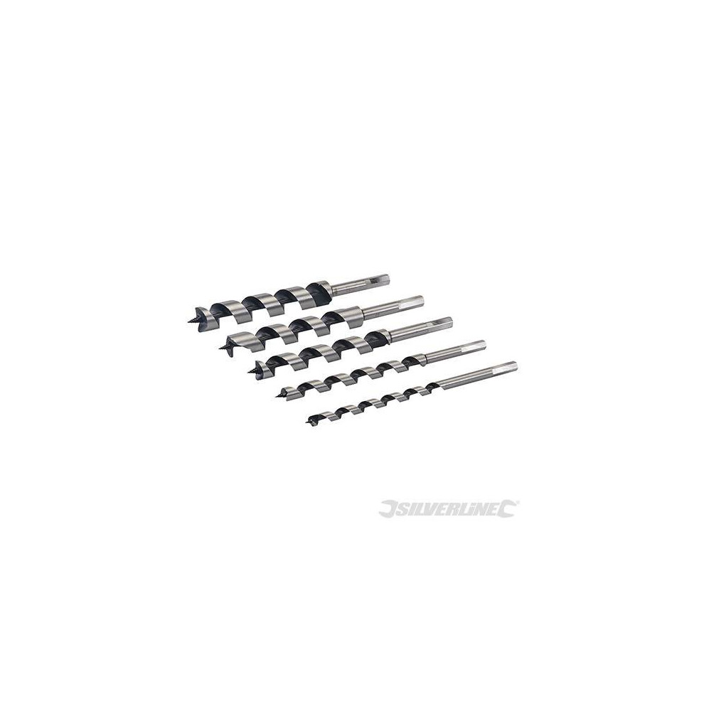 5 Piece 10-25mm Silverline Auger Bit Set - 5pce 10 25mm 298528 Drill Wood -  bit set auger silverline 5pce 10 25mm 298528 drill wood