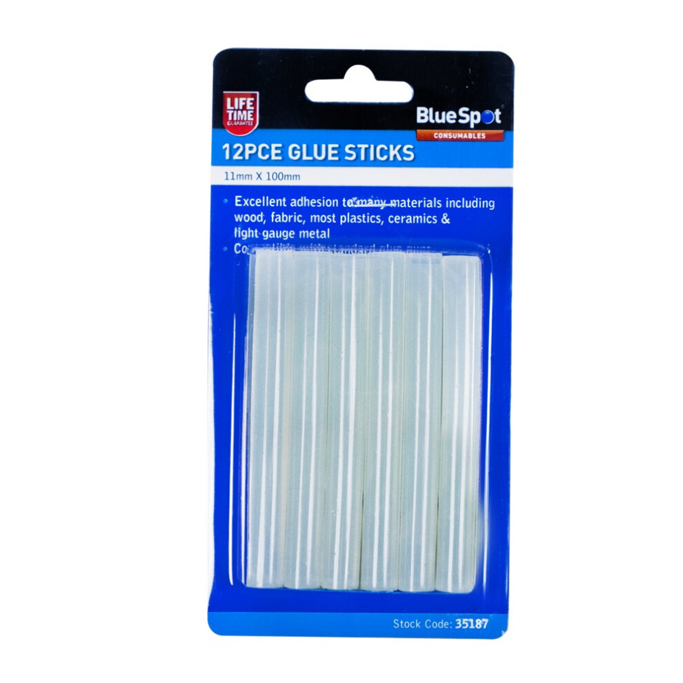 Bluespot 12 Pce 11mm Glue Sticks - Hot Melt Adhesive 100mm Blue Spot 12pk All - Sticks Glue Hot Melt Adhesive 100mm Blue Spot 12pk 11mm All Purpose