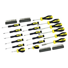 58 Piece Screwdriver Set In Storage Case -  screwdriver set 58 rolson pieces 28882