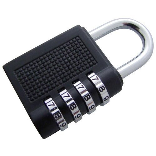 4 Digit Combination Padlock - Locker Luggage Black Dial Toolbox Security Door -  combination padlock 4 locker digit luggage black dial toolbox