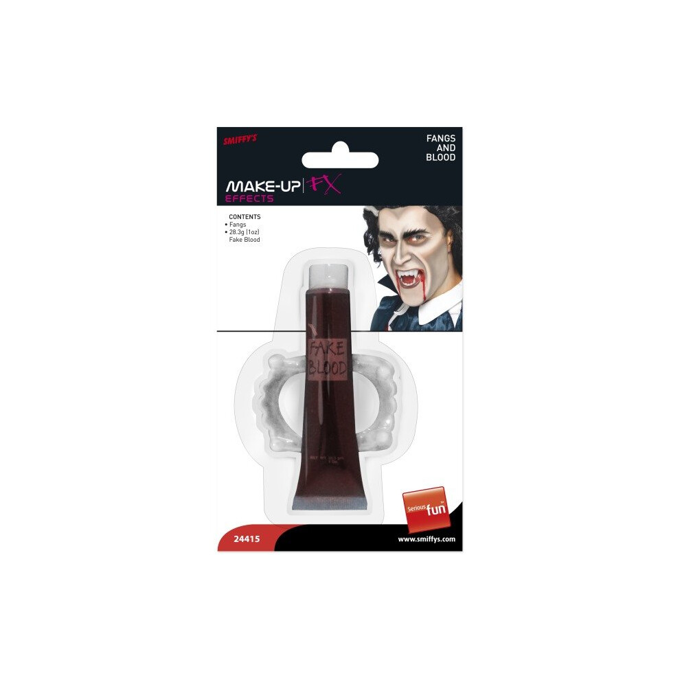 Smiffy's Blood N Fangs Vampire Halloween Fancy Dress Accessory 24415 - Unisex Adult Not,Specified