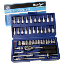 46pc Blue Spot Socket Set - 46 Piece Drive Bit Blue 14in Square Tools 01530 - set socket 46 piece drive bit bluespot 14in square tools 01530