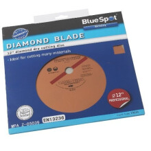 Blue Spot 19535 12 Inch Diamond Dry Cutting Disc - bluespot 300mm 12 segmented gold diamond dry disc