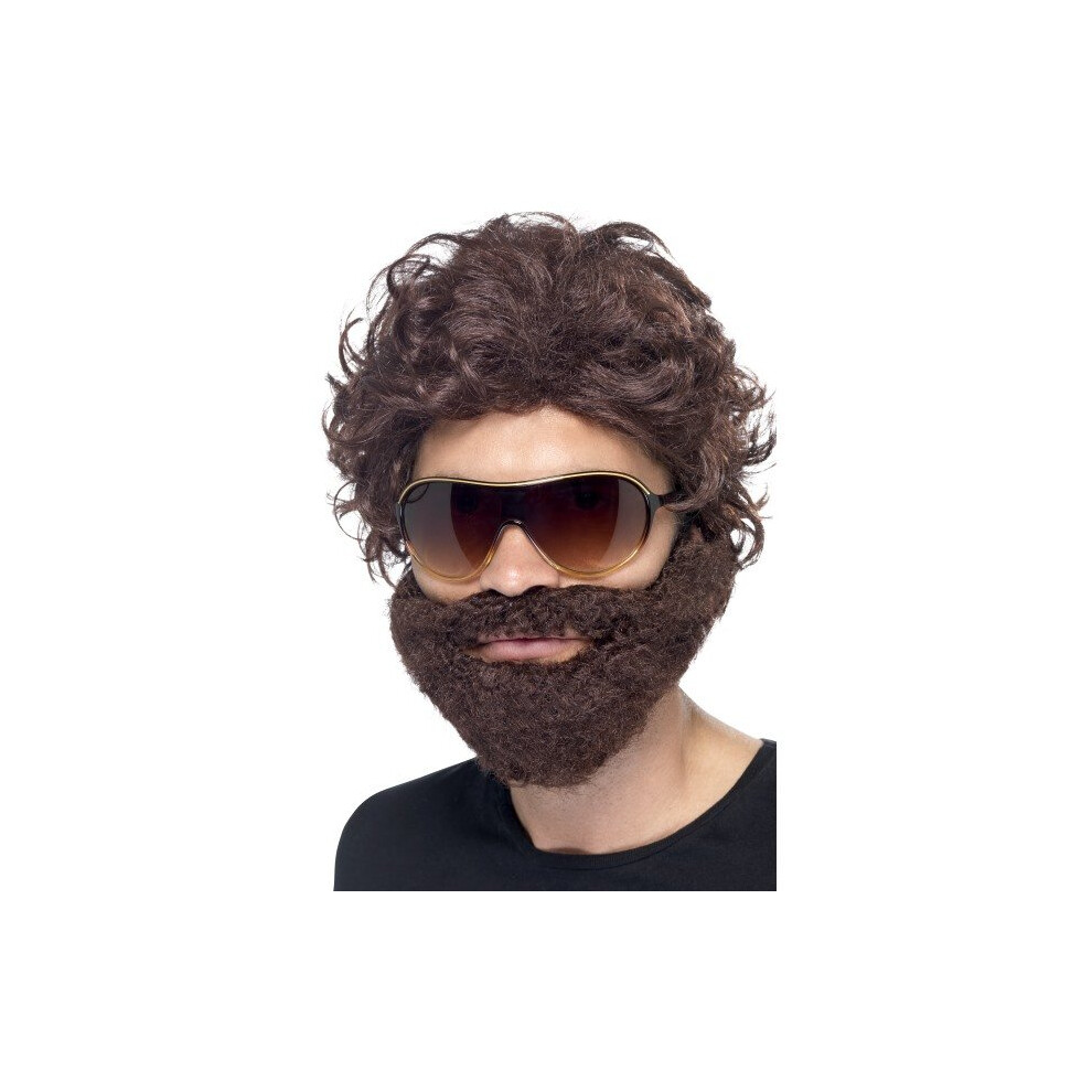 Smiffy's Stag Do Kit - Kit Stag Do Wig Beard Fancy Dress Brown