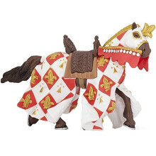 Figurine Cheval Blanc fleur de lys - PAPO - DIE MITTELALTERWELT - Für Kinder